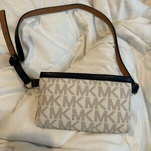 Michael Kors Beige and Black Belt Bag